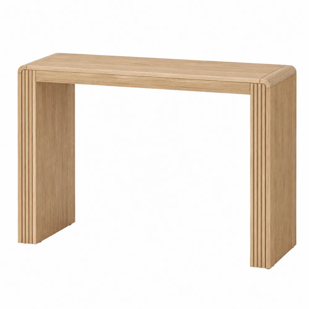 Mesa consola de madera de roble 110x35x75 cm