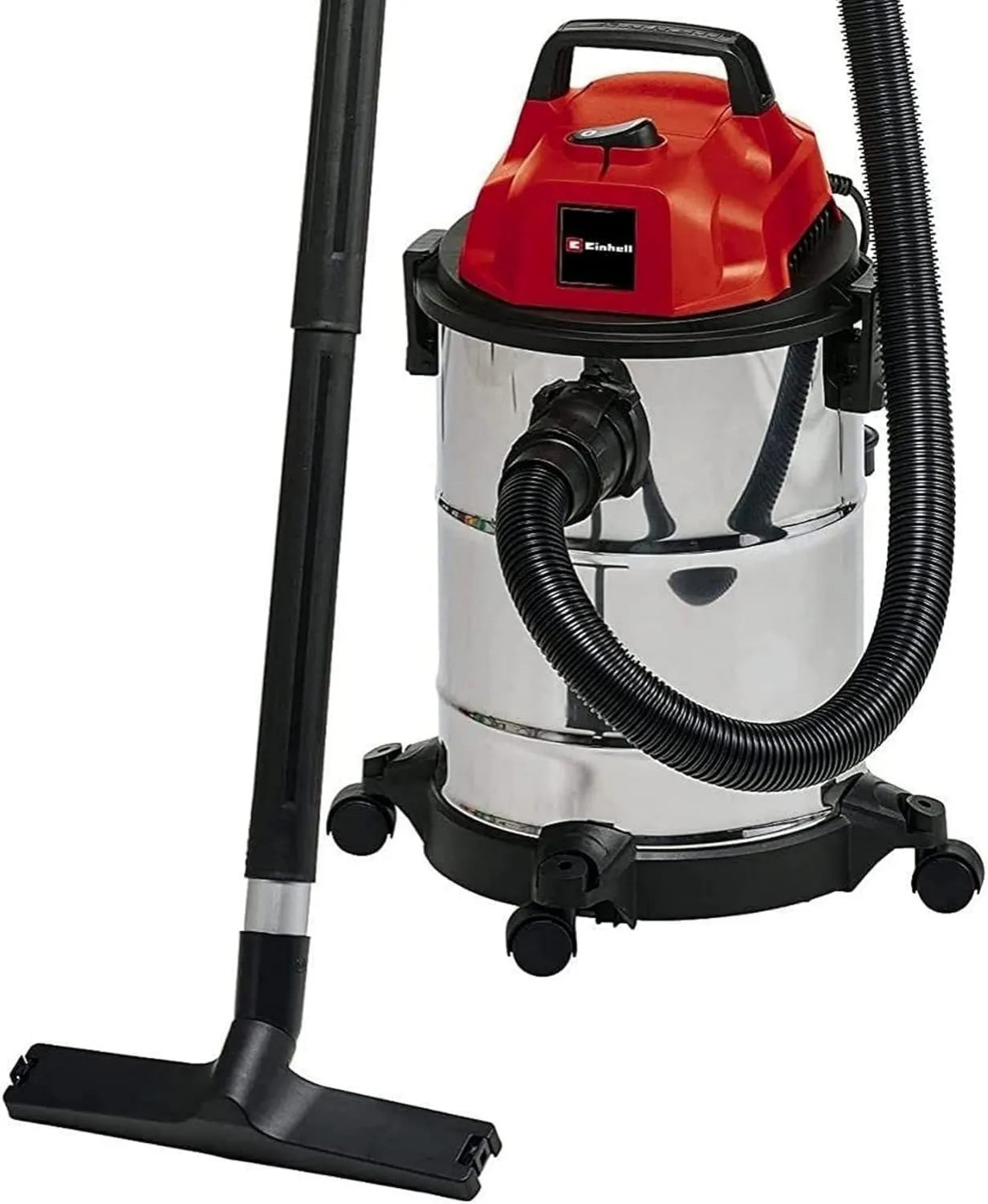 Aspiradora VC 1820, alimentación por cable, 1250 W, 230 V, 80 dB, 20 L, seco y húmedo TC- S, Inoxidable eléctrico con Cable de 2.50 Metros