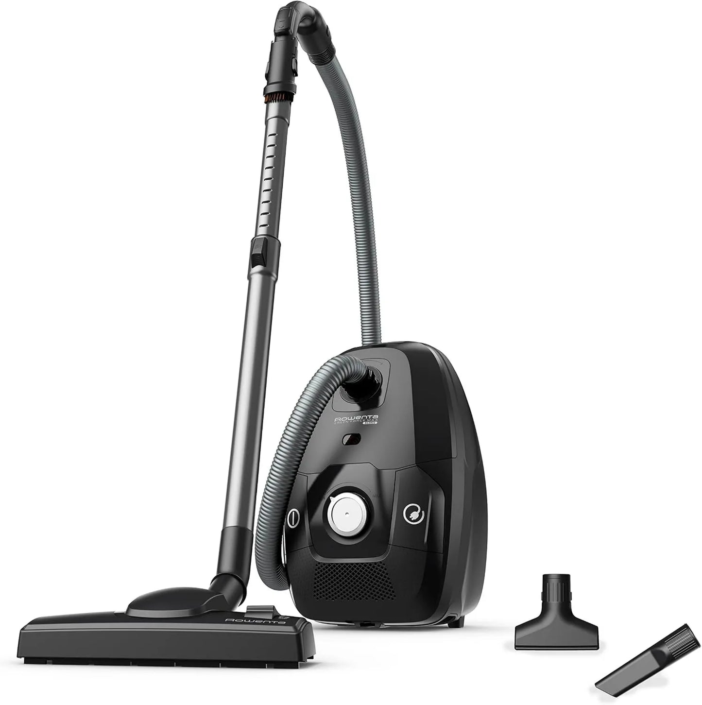 Rowenta aspiradora, 900 W, 4,5 L, 8,4 m, Force Max Silence, Aspirador con bolsa, hasta un 82% reciclable, gran filtración HEPA más de 99,98%
