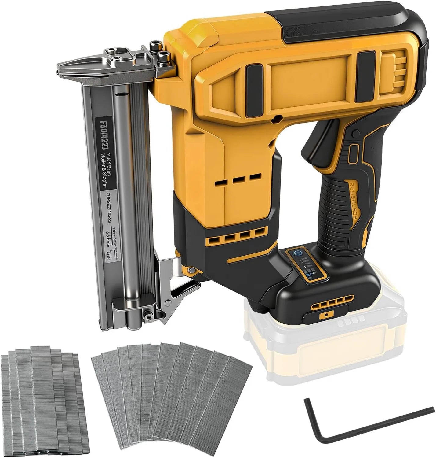 Lavadora 18GA, 20V, Inalámbrica para Batería Dewalt Max, Pistola de Clavos Grapadora de Batería