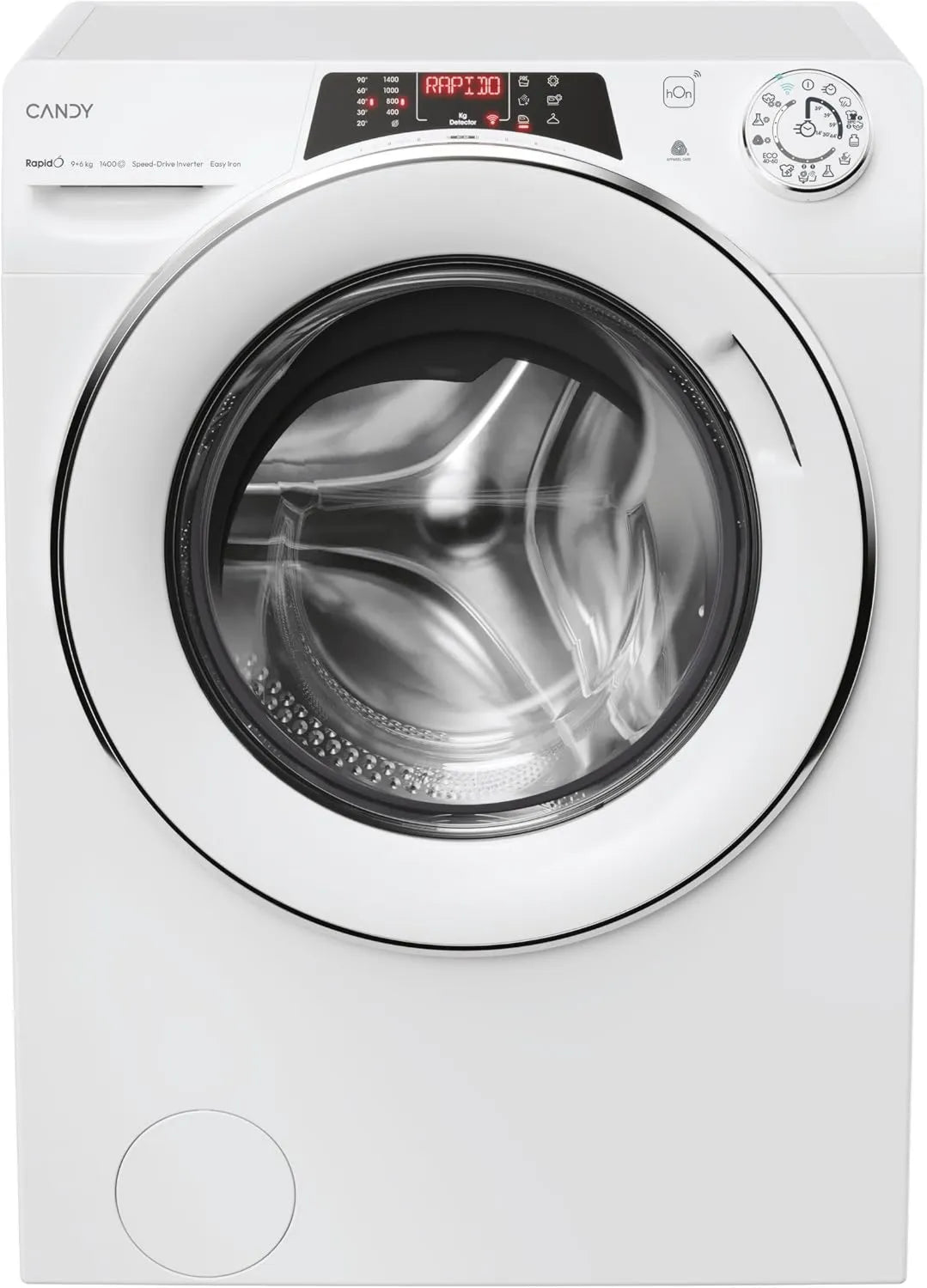 Candy ROW4966DWMCT1-S 24H lavasecadora, 9 kg, 6 kg, 1400 RPM, Wifi, control, Motor Inverter, inicio diferido, función de vapor, Rapidó