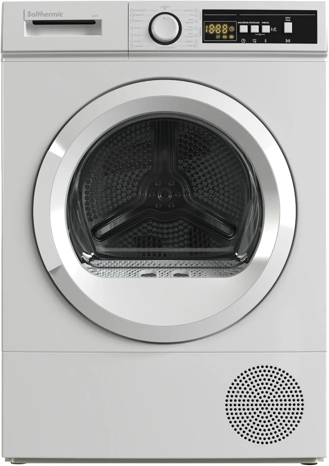 Secadora SC8V, control programable, Bloqueo Infantil, funcionamiento eficiente, ajuste regulable, 8 kg, 1000W, 52.6 cm, 4 Niveles, 15 Programas
