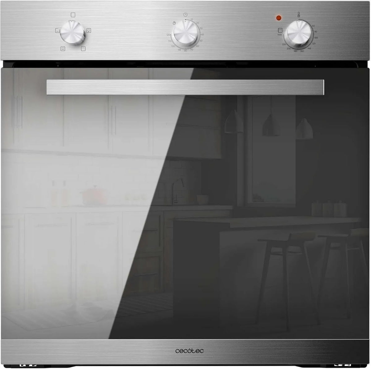Cecotec C136000 horno eléctrico, 2800 W, 77 L, instalación empotrada, control programable, Horno Integrable Bolero Hexa Mirror Time A, Steam Assist