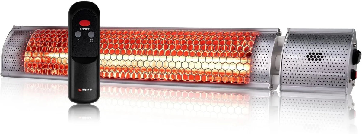 Radiador, mando a distancia, 2000 W, eléctrico para terraza, interior y exterior