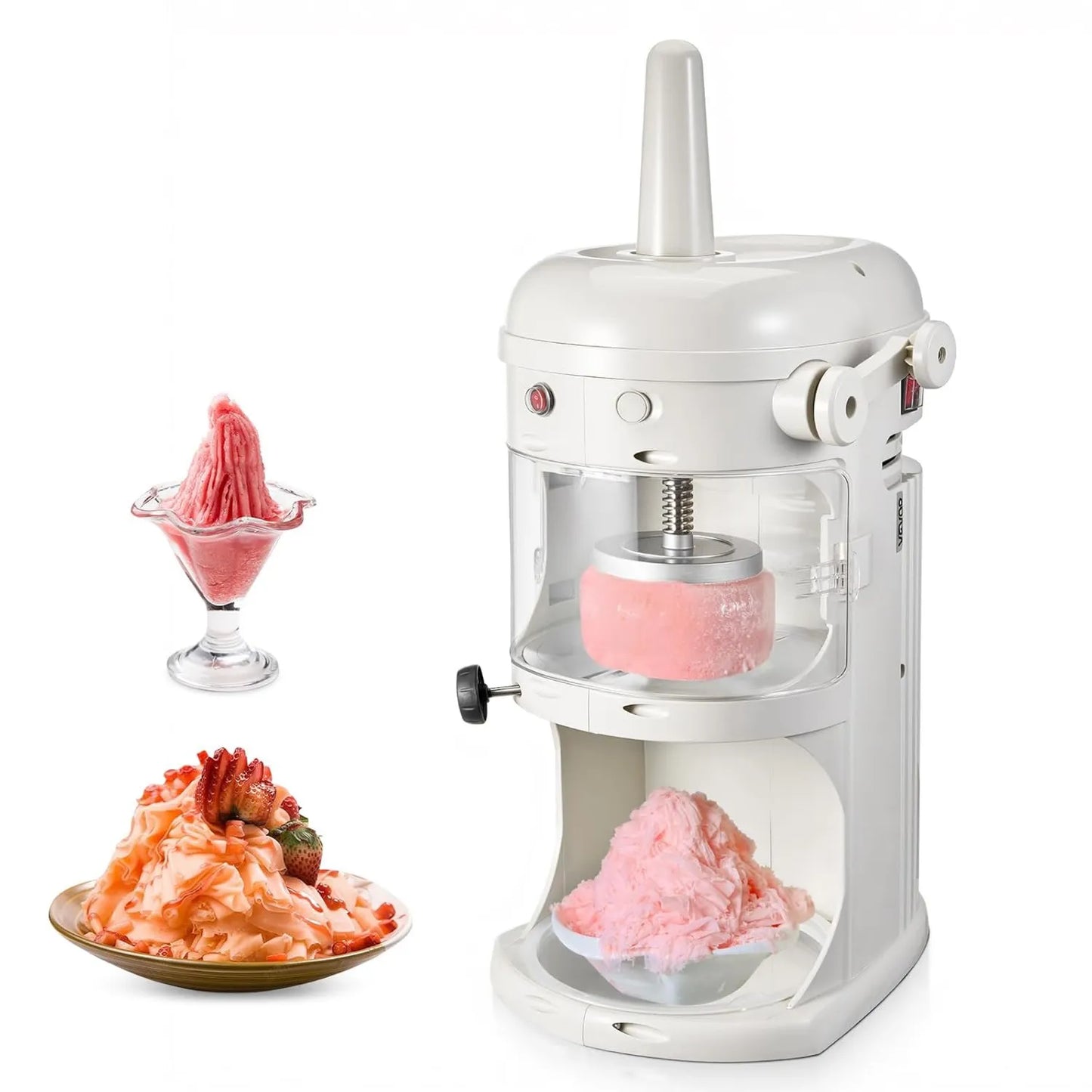 Máquina de hielo, 250 W, 1500 RPM, afeitadora de hielo comercial, máquina eléctrica de cono de hielo y nieve esponjosa