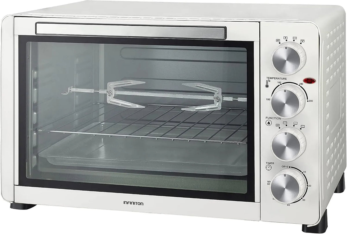 Horno eléctrico HSM-31B46, 45L, 2000W, 60 Minutos, Horno de convección INFINITON, Temperatura hasta 230oC y Tiempo hasta, Horno portátil
