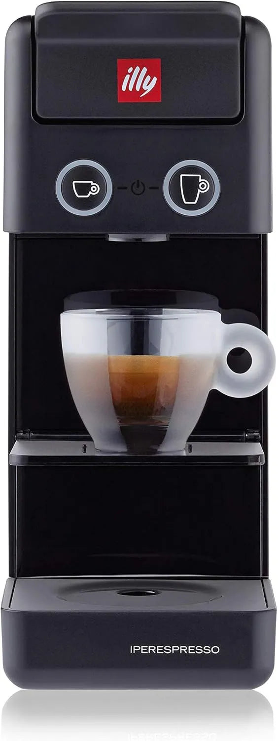 Cafetera Y3.3, Máquina de Café illy, Cápsulas Iperespresso Negra
