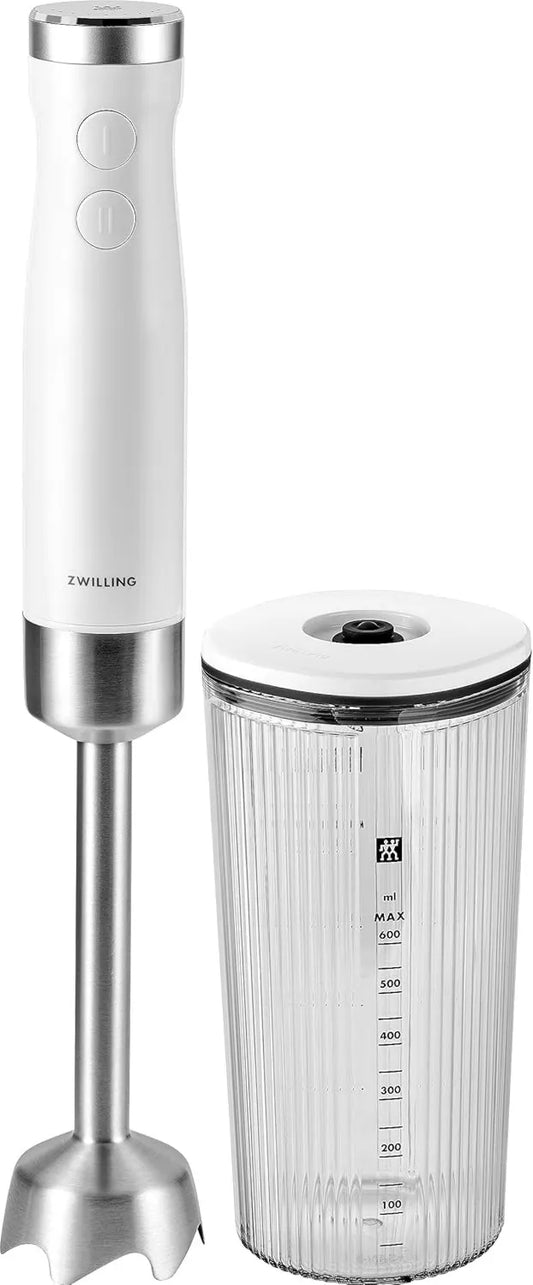 Batidora de mano, 600 ml, acero inoxidable, Cuchilla tipo aleta de y vaso medidor