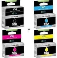 Lexmark 100 Series Ink Cartridges, Yellow, Magenta