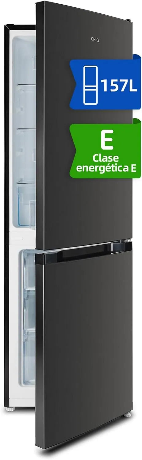 Frigorífico combi FBM157L42, 39 dB, 144 cm, 47 cm, libre instalación, Puerta reversible, Independiente, Tecnología Low Frost, Diseño delgado en negro