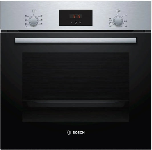 Bosch HBF133BR0 horno eléctrico, instalación empotrada, pantalla digital, cocción por aire caliente, 60 x 60 cm, 3 Niveles