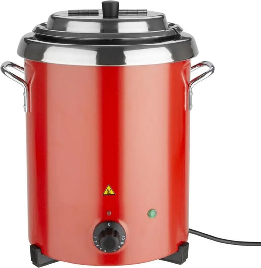 Buffalo, 5,7 l, 348 x 255 mm, acero inoxidable, Olla sopera eléctrica con asas, Color rojo