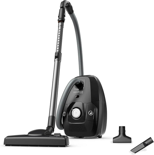 Rowenta aspiradora, 900 W, 4,5 L, 8,4 m, Force Max Silence, Aspirador con bolsa, hasta un 82% reciclable, gran filtración HEPA más de 99,98%