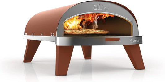 Horno eléctrico, 30 minutos, 31,5 cm, Horno de Pizza a Gas, Color Terracota, Compacto e innovador, Calentador, Hornear Express 90 sec
