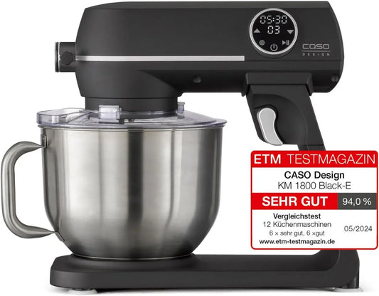 Procesador de alimentos KM 1800, acero inoxidable, 6 l, 10 velocidades, cuenco, control táctil, agitador planetario