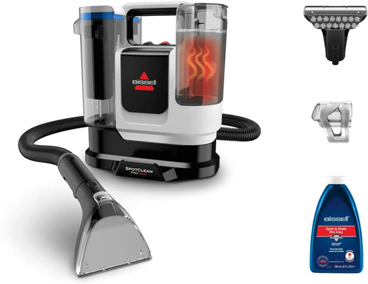 Bissell 3924N aspiradora, 1125W, SpotClean ProHeat Advanced, Agua para Tapicería, Limpiador Compacto Multi-Superficie, Potente, alimentación por cable