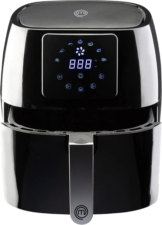 Freidora de aire, 4.5L, 1400W, 7 Programas, control programable, ajuste regulable, cocción por aire caliente, Freidora Sin Aceite MasterChef