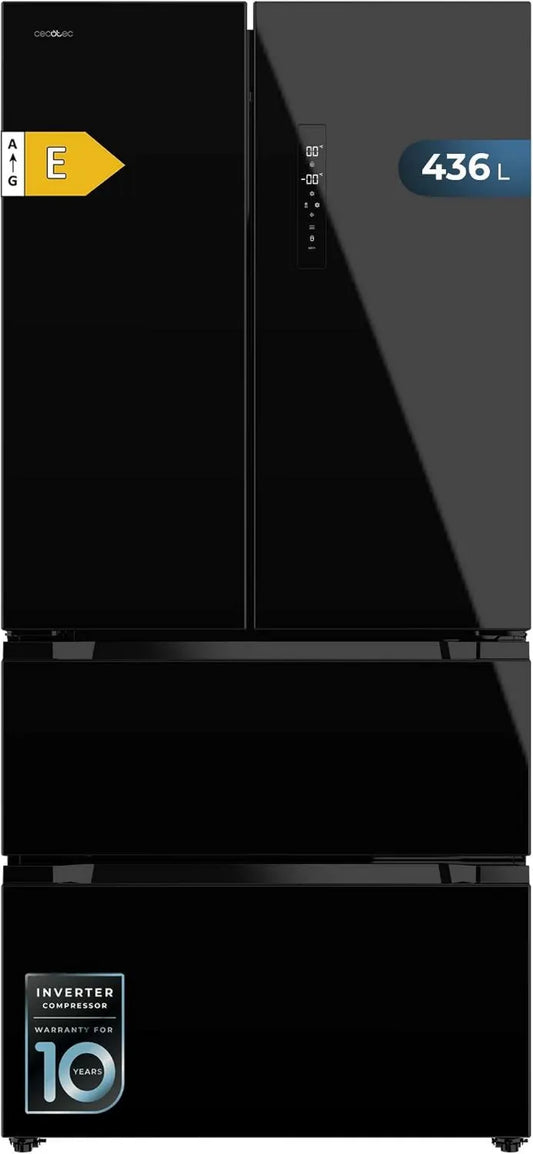 Cecotec FD 436 frigorífico, tecnología No Frost, motor Inverter, 436L, 183 cm, 83,5 cm, French Door, Compresor Inverter Plus, Total