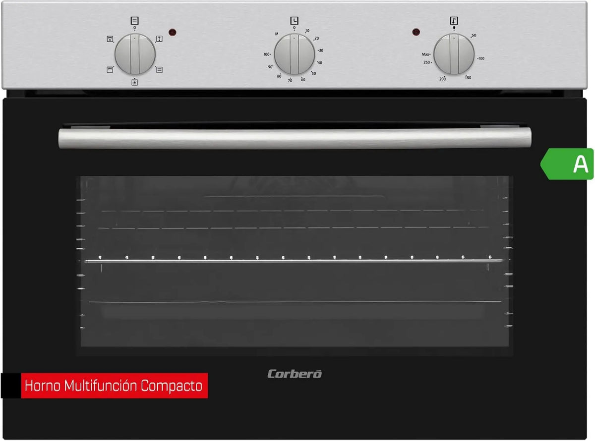 Corbero CCHCV4521M horno eléctrico, 50L, 2300W, 46x60x58cm, Horno Multifunción Compacto, Puerta Doble Cristal, Limpieza Fácil, Potencia, 5 Programas