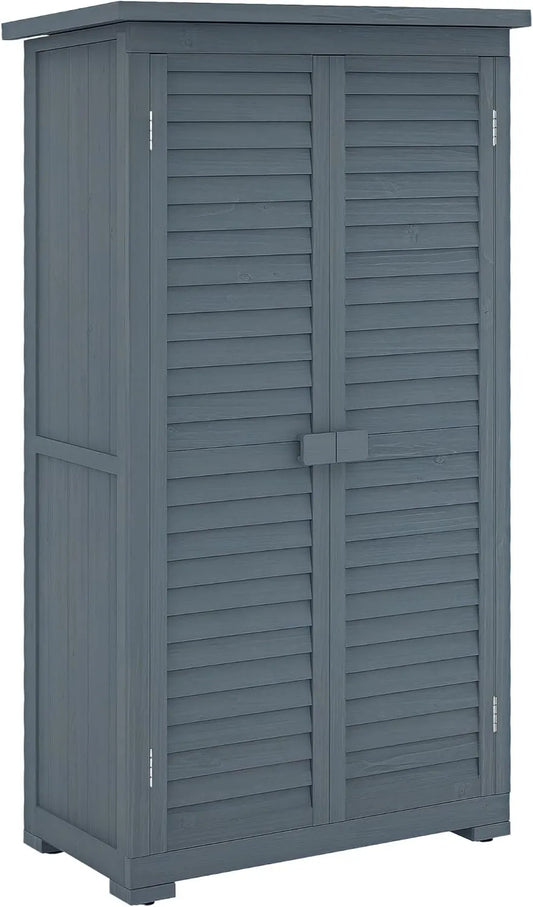 Outsunny armario de almacenamiento, 0.3 m², 87 x 46.5 x 160 cm