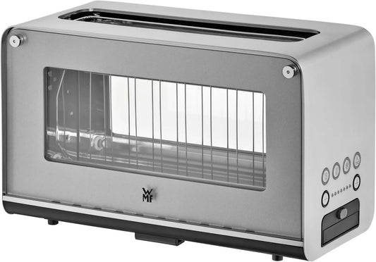 WMF tostadora, 7 Velocidades, Ranura Única Lono XL, Exterior de Cristal, Botones Iluminados, Exterior de Acero Cromargan, Ranura Extra Ancha