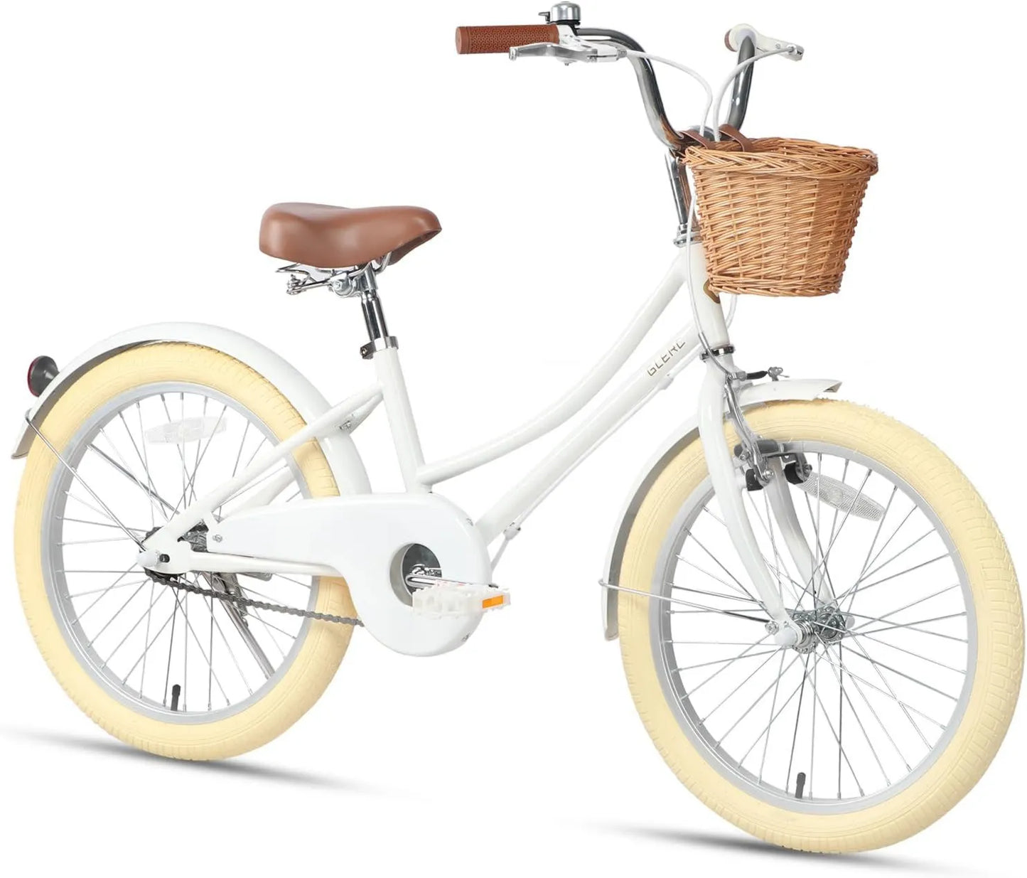 Bicicleta, 20 Pulgadas, niña con Cesta para niños de 3 a 10 años, 12 14 16 con Timbre de Cesta y estabilizadores