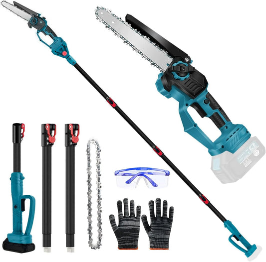 Motosierra, 18 V, 6 pulgadas, 4,5 m, con mango telescópico, podadora eléctrica, altura de trabajo