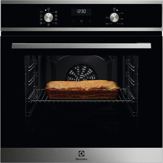 Electrolux EOF5H40BX horno eléctrico, instalación empotrada, acero inoxidable, 70 L, 594 x 595 x 567 mm, Horno Empotrado Multifuncional, Función Pizza