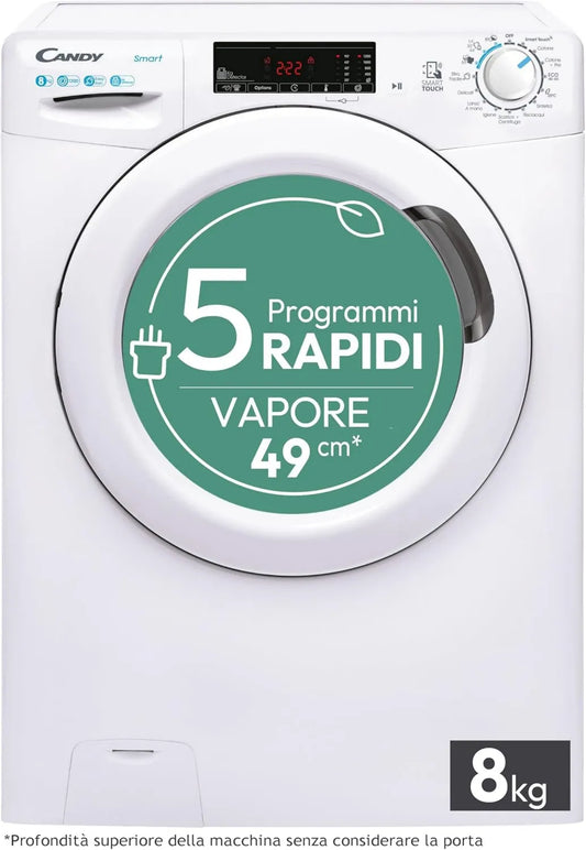 Candy CSS128TW4-11 lavadora, 8 kg, 1200 rpm, 16 Programas