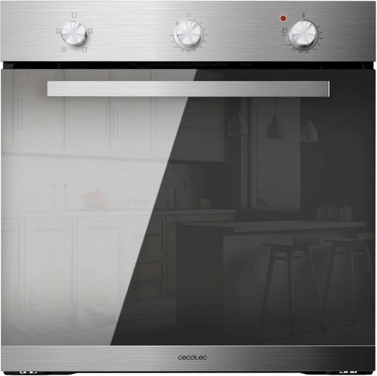 Cecotec C136000 horno eléctrico, 2800 W, 77 L, instalación empotrada, control programable, Horno Integrable Bolero Hexa Mirror Time A, Steam Assist