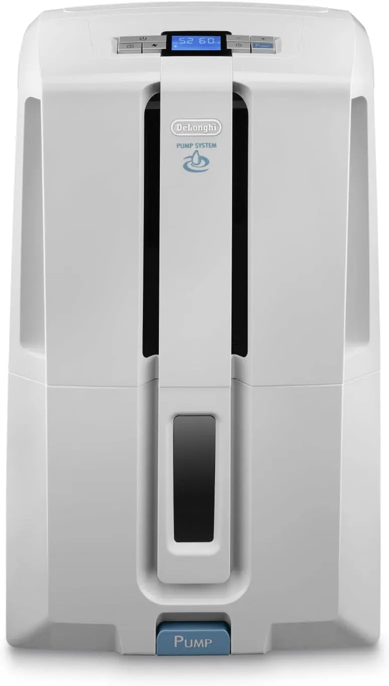 De'Longhi DD230P deshumidificador, 30L, 5 m, Tasciugo AriaDry, Alta Capacidad, Función de Secado de Ropa, Bomba de Drenaje, Controles Digitales