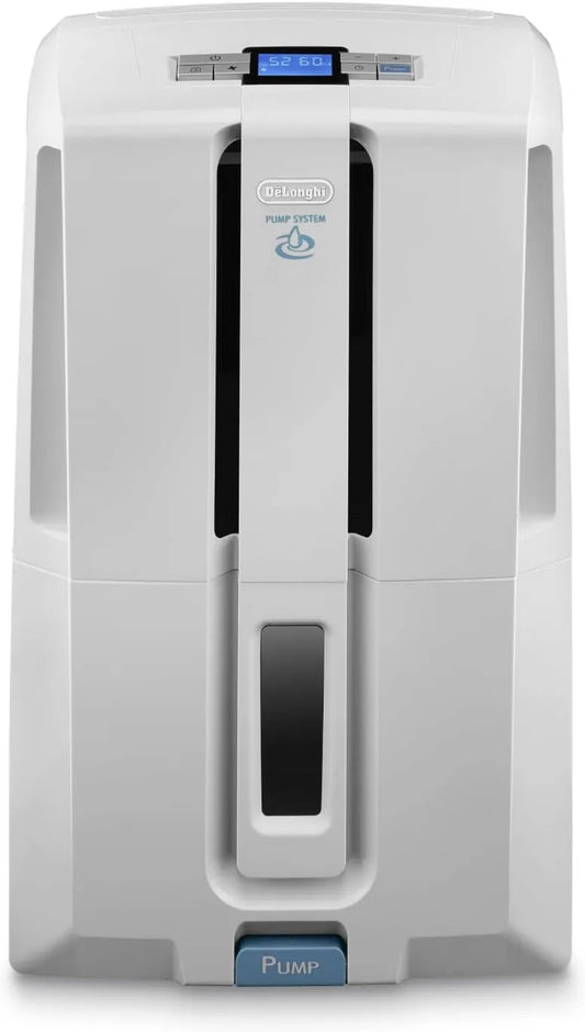 De'Longhi DD230P deshumidificador, 30L, 5 m, Tasciugo AriaDry, Alta Capacidad, Función de Secado de Ropa, Bomba de Drenaje, Controles Digitales