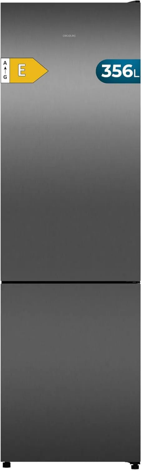 Cecotec frigorífico, acero inoxidable, 200 cm, 59.5 cm, Bolero Combi CoolMarket Combi 356i Dark E, tecnología Multi Airflow, oscuro