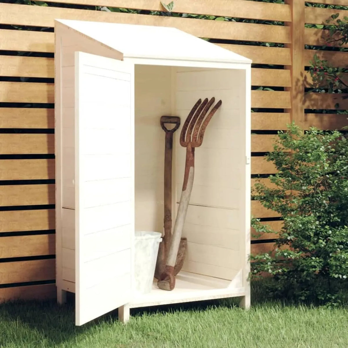 Cobertizo de jardín, 55 x 52 x 112 cm, almacenamiento exterior protegido
