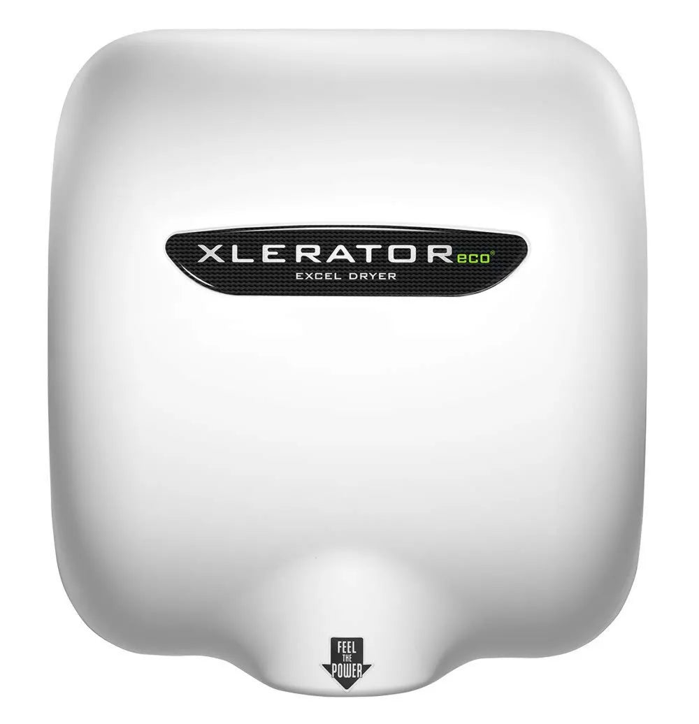 XLERATOReco Excel Dryer Secador de Manos, Secador de Manos más Sostenible, Cubierta de Termoestable Blanco, Seca las Manos Rápidamente en 10 Segundos