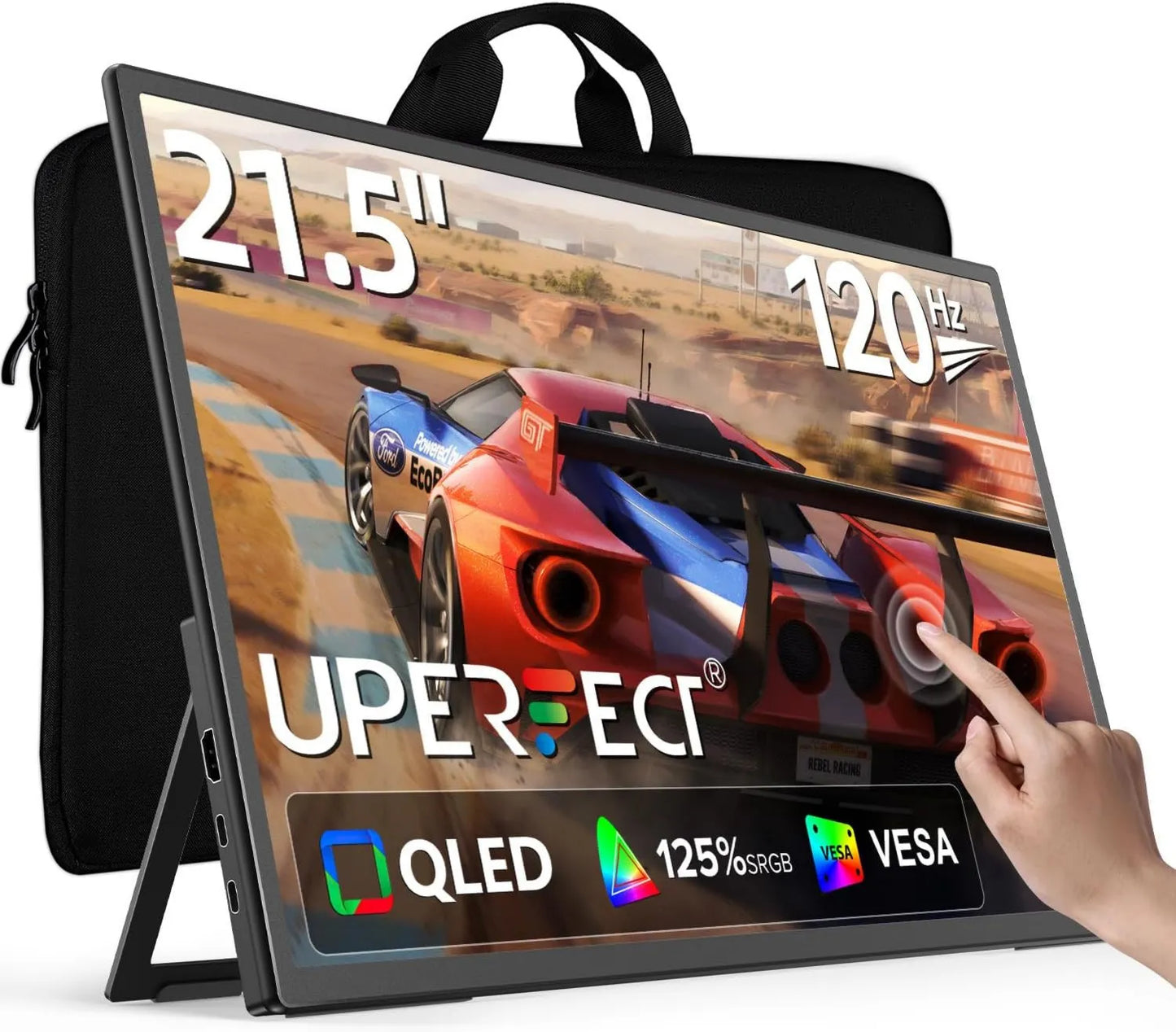 Monitor UPERFECT 21 FHD 1080P, 120Hz, ajuste regulable, Compatible con VESA