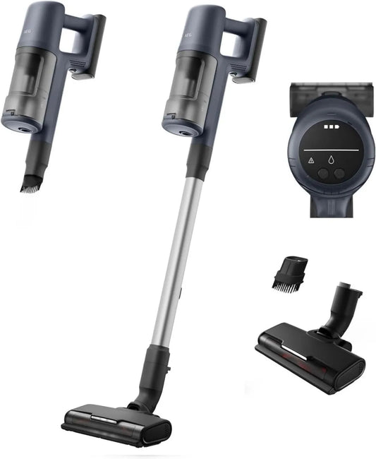 AEG AP61CB21DB aspiradora, 21.6 V, 40 min, 0.5 L, Inalámbrica, Escoba Vertical, Cepillo con Luces LED, Boquilla Multi-Superficie