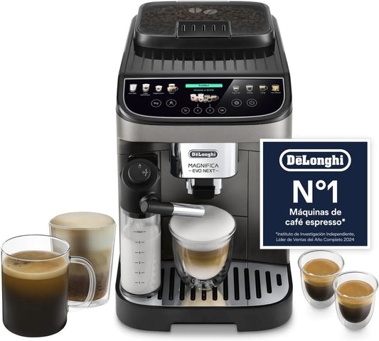 De'Longhi ECAM312.80.TB cafetera, Magnifica Evo Next, Superautomática Perfetto, Jarra de Leche Automática LatteCrema, 13 Bebidas One-Touch