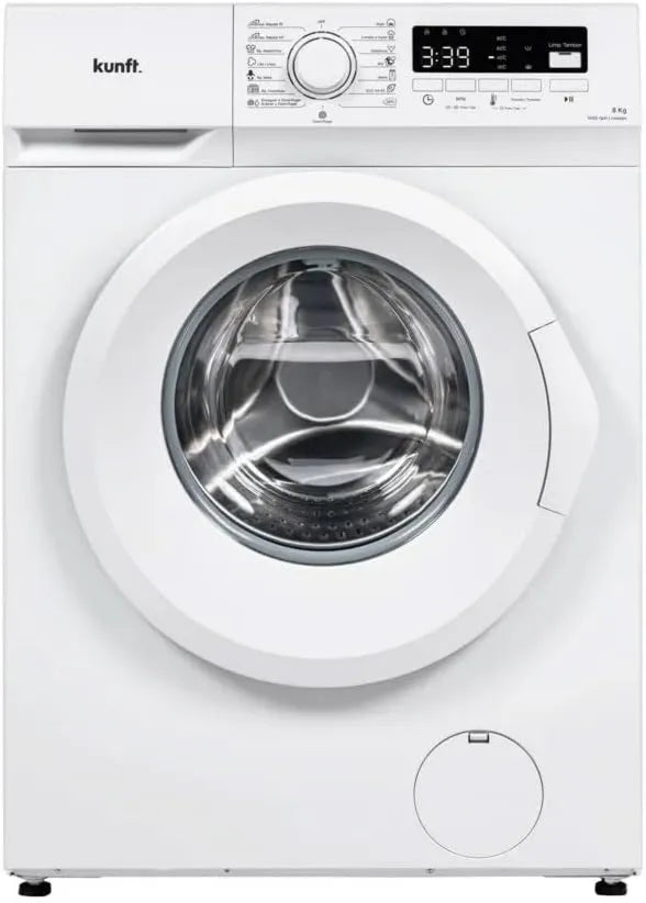 Lavadora KWM8809, 8 kg, 1400 rpm, Kunft, carga frontal y programas de lavado