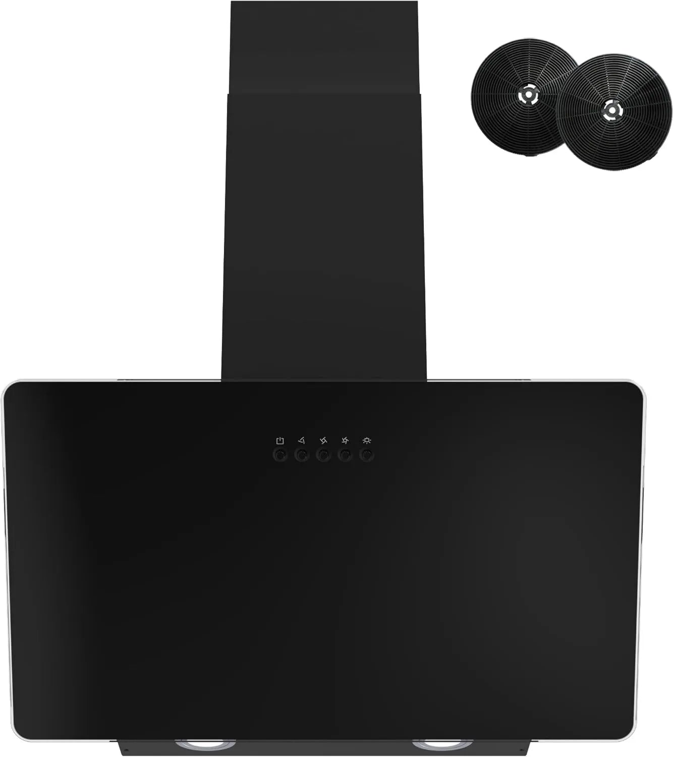 Campana extractora, 332 m³/h, 60 cm, 3 Velocidades, FIREGAS, Ventilador Inclinable, Motor sin Escobillas, Recirculación y Extracción