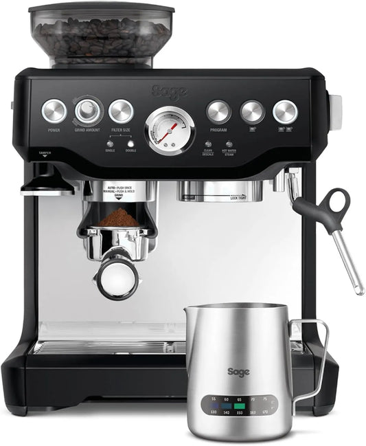 Cafetera, función de vapor, The Barista Express, Microespuma Personalizable, Con Jarra de Control de Temperatura, Black Truffle