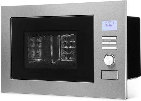 Bomann MWG 3001 horno microondas, 25 L, 900 W, 27 cm, 3-en-1 microondas empotrado con grill y convección, incluye parrilla y plato giratorio