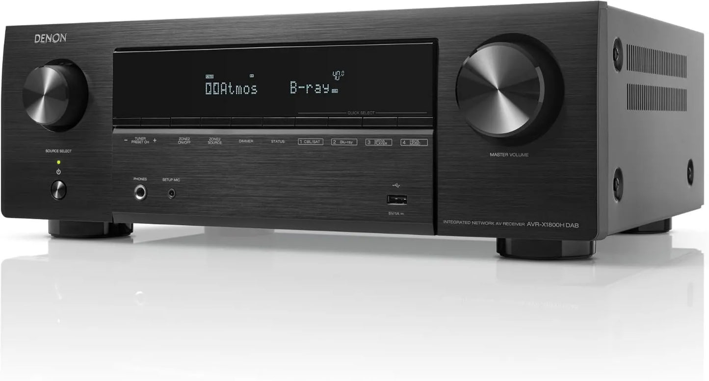 Denon HDR10 receptor audiovisual, 8K, amplificación y conexión para cine en casa