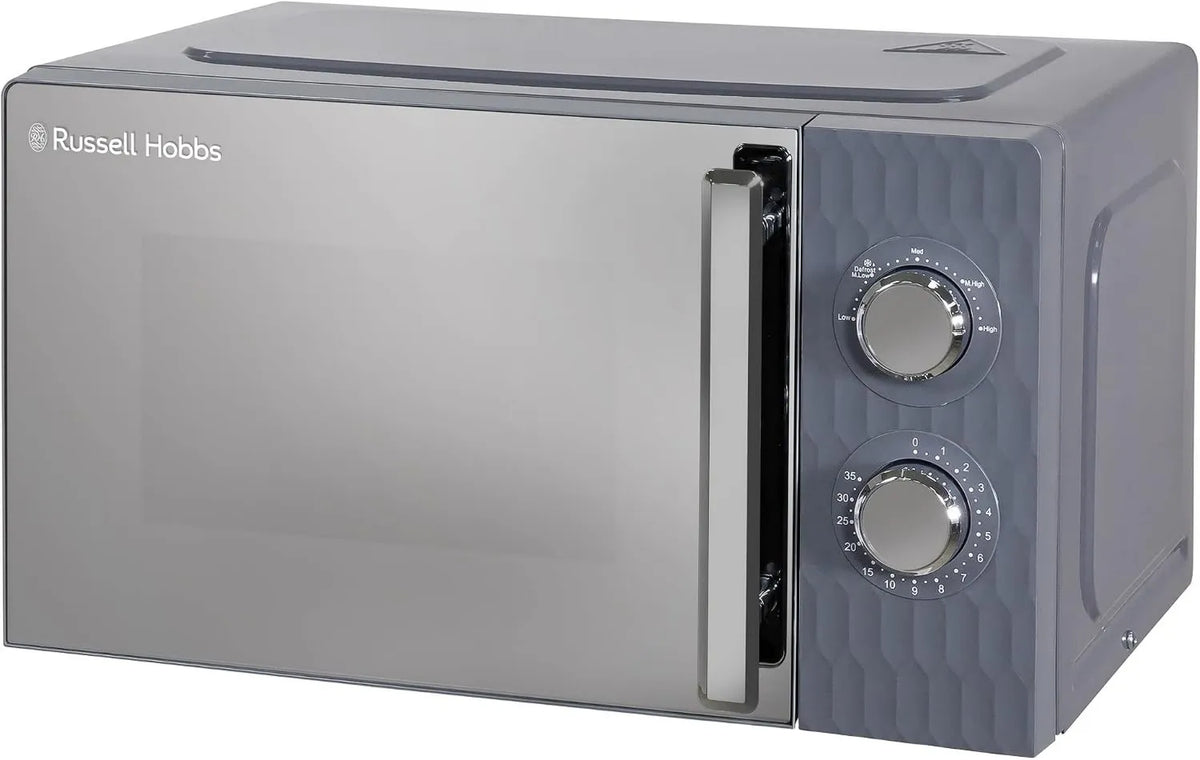 Russell Hobbs RHMM715G horno microondas, 700 W, 17 litros, 5 niveles, control programable, Honeycomb, manual con de potencia
