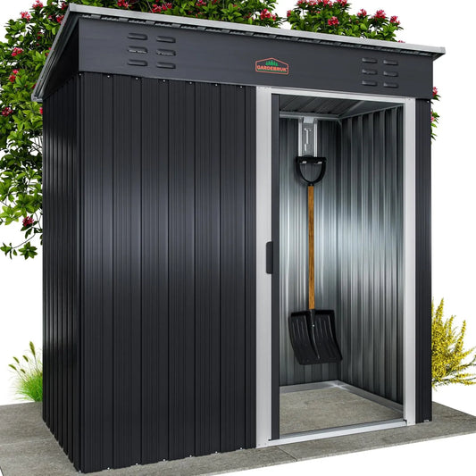 Cobertizo de jardín, 185 x 165 x 90 cm, almacenamiento exterior protegido