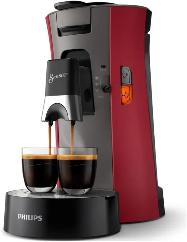 Philips CSA240/91 cafetera, SENSEO de cápsulas select, Rojo Profundo