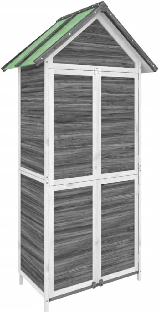 Piscina desmontable, 89x52.5x175cm, vidaXL Cobertizo Herramientas Jardín Madera Pino Gris