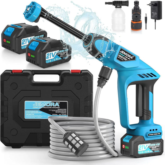 Hidrolimpiadora, Bateria con Boquilla 6 en 1, Pistola de Agua a Presión para la Limpieza de Coches, Suelos y Jardines