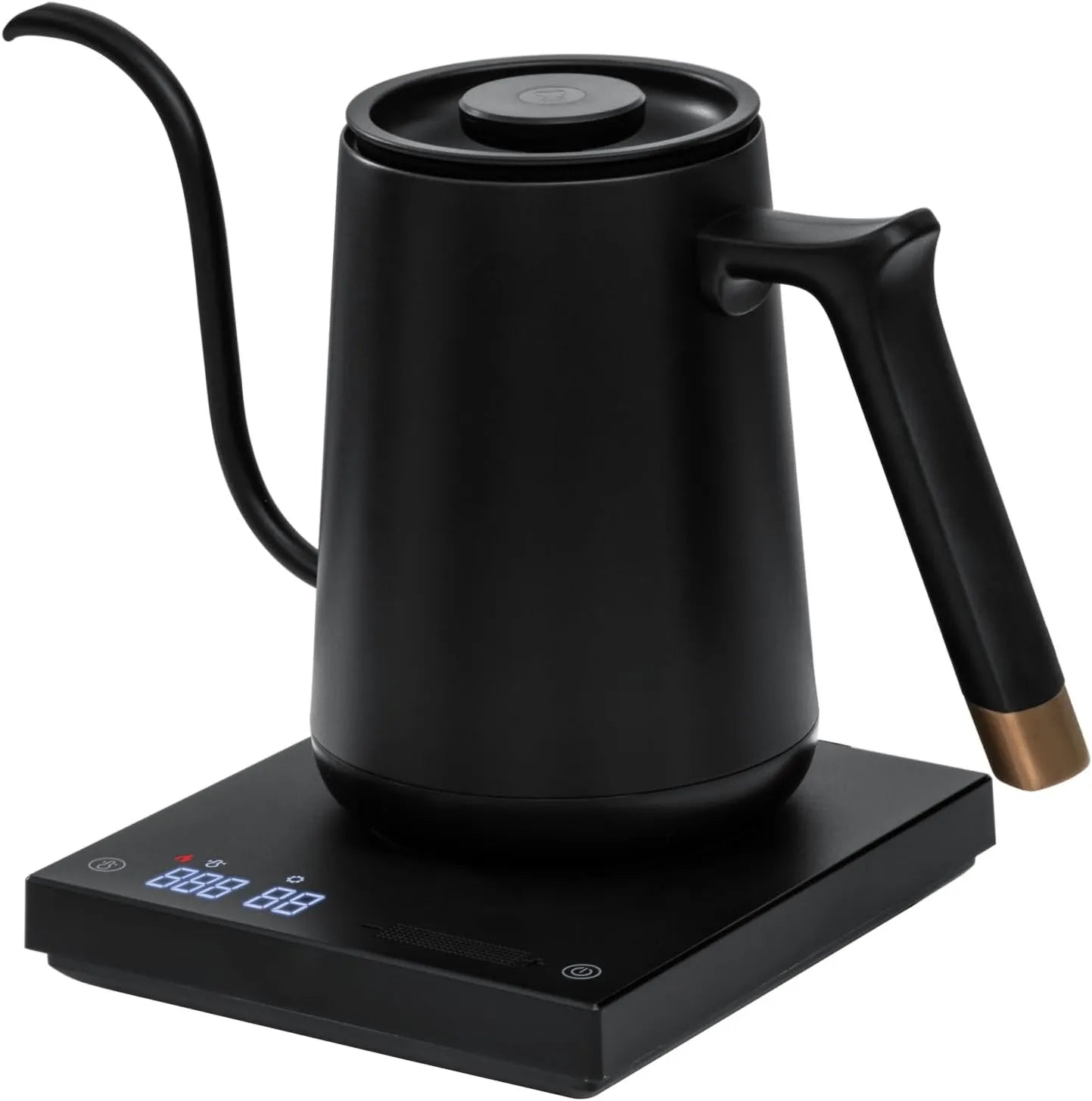 Hervidor eléctrico, 600 ml, ajuste regulable, Eléctrico de Agua, Fish Smart Coffee Kettle, Temperatura Ajustable para Café y Té, Edición Hogar Negro