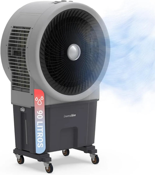 Aire acondicionado, función de vapor, 90L, 350W, 3 Velocidades, Modo Frío y Evaporación